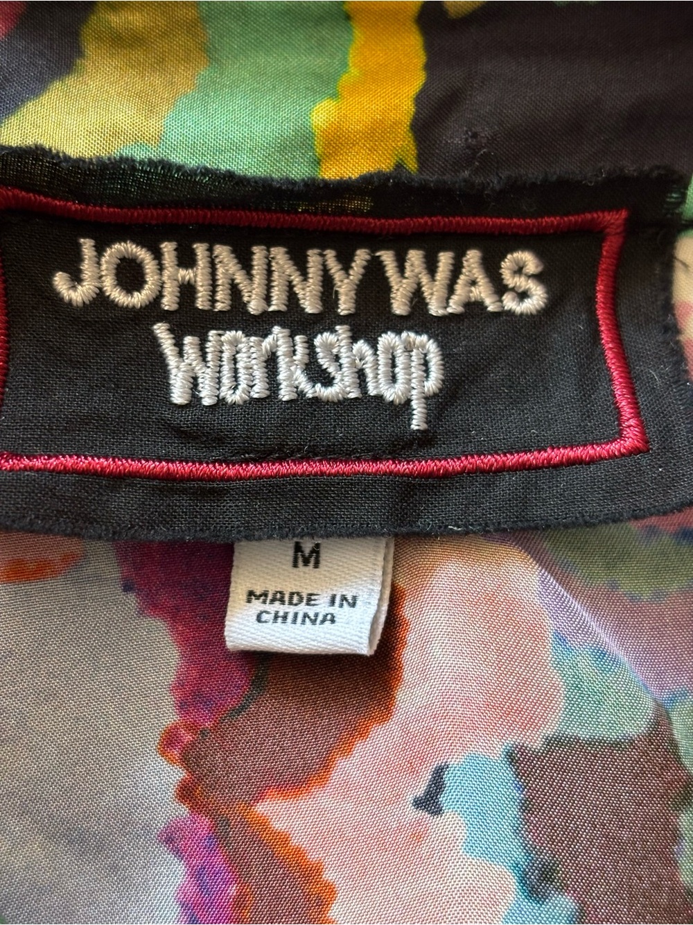 Johnny Was Workshop Calanthe Button Down 100% Silk Floral Blouse - Picture 10 of 11